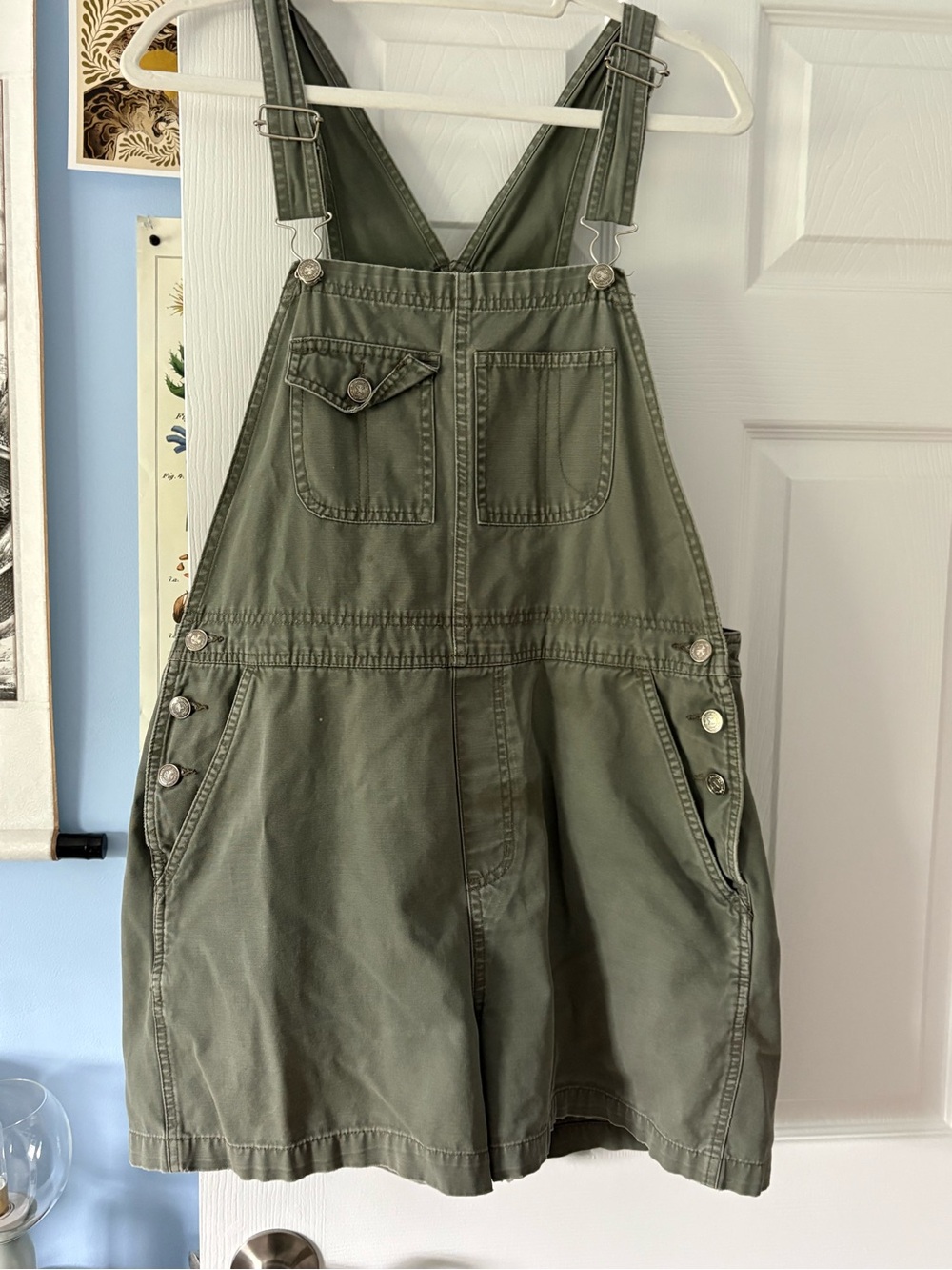 Xhilaration Olive Green Short Overalls Romper